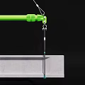 Industrial Equipment Featuring Green Suspension Beam And Gray Support Base Structure Design