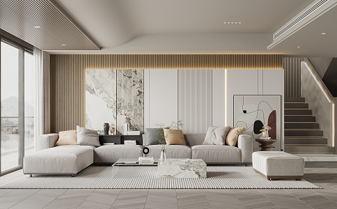 modern living room 3d model