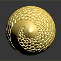 Mythical Creature Golden Egg With Intricate Diamond Patterned Shiny Reflective Surface 3d model