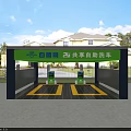 24 Hour Shared Self Service Car Wash Commercial Equipment With Outdoor Station
