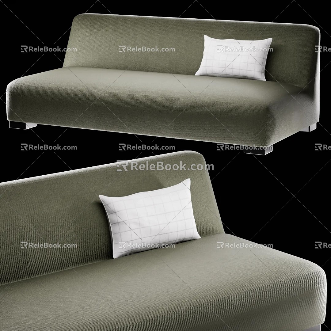 Double sofa sofa 3d model