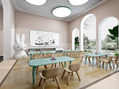Modern Classroom Kindergarten Classroom 3d model