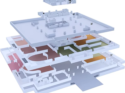 Ancient Architecture Layered Structure With Multi Level Layout And Traditional Courtyards 3d model