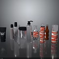 Various Cosmetic And Personal Care Product Bottles With Different Colors Shapes And Pump Dispensers