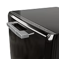 Vintage Black SMEG Refrigerator With Sleek Design For Modern Home Kitchen Use