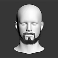 Men's Stylish Beard Design Featuring Goatee And Mustache On White Head Model
