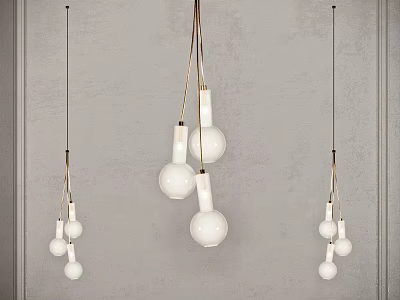 Small chandelier bedside chandelier bar table chandelier glass chandelier 3d model