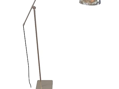 Modern Floor Lamp With Adjustable Metal Stand And Glass Shade For Living Room 3d model