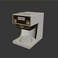All Coffee White And Brown Coffee Machine With Control Panel And Drip Tray 3d model