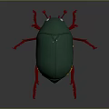 Beetle Shaped Future Architecture Featuring Green Carapace Yellow Details And Red Legs