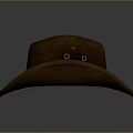 Brown Cowboy Hat Design With Red Braided Band And Classic Shape