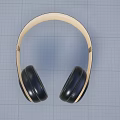 High Quality Over Ear Headphones with Black Beige Design and Gold Z Logo