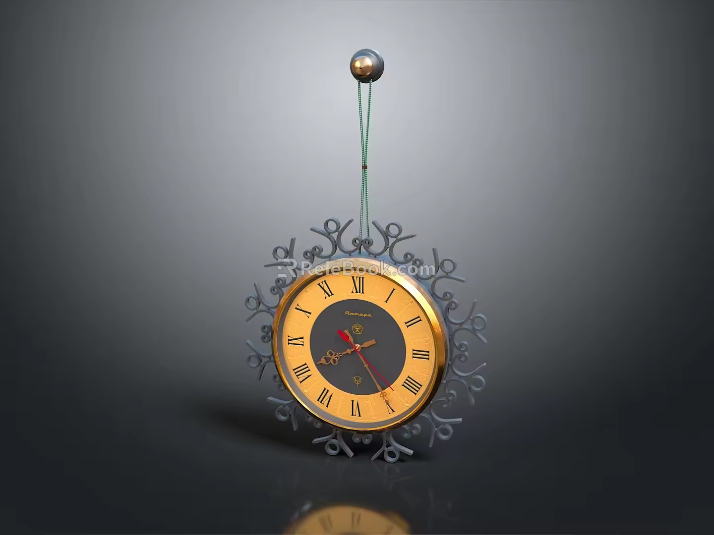 Floor Clock Big Clock Retro Clock Retro Clock Retro Clock Large Clock Pendulum Furnishings 3d model