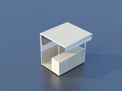 stall shelf store 3d model