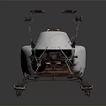 Futuristic White Motorcycle With Unique Streamlined Design Long Forks And Mechanical Parts