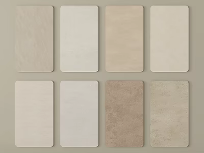Eight Rectangular Decorative Panels With Various Neutral Colors And Textures Arranged In Two Rows 3d model