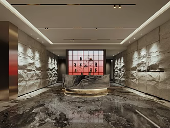 Modern reception hall 3d model