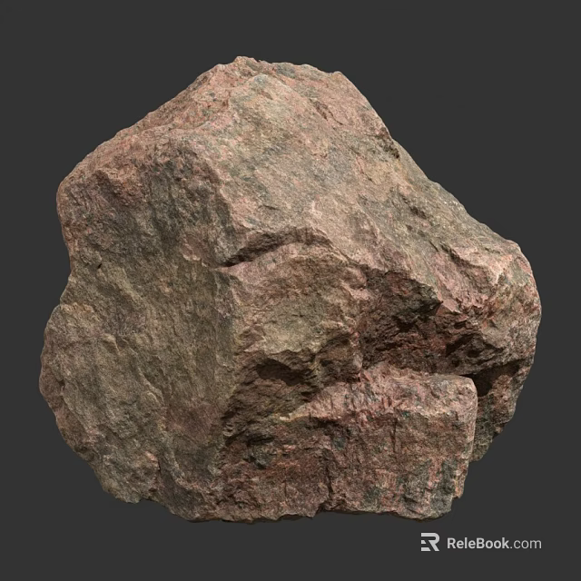 Natural Rustic Textured Red Brown Stone Surface For Home Decoration Material 3d model 