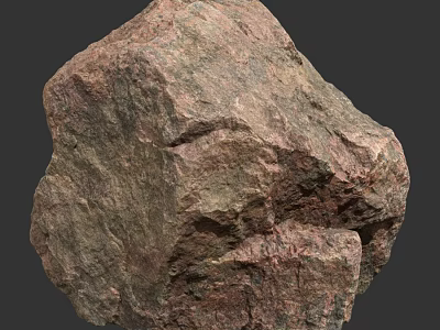 Natural Rustic Textured Red Brown Stone Surface For Home Decoration Material 3d model