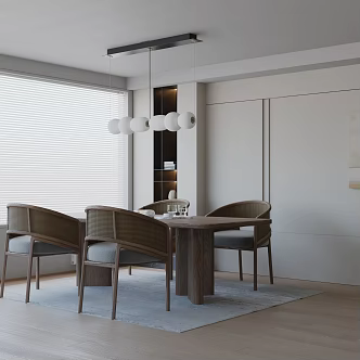 Modern table combination 3d model