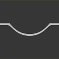 Curved Metal Household Accessory With Smooth Surface And Mounting Holes For Home Use