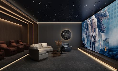 modern video room video room 3d model