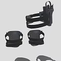 Protective Knee Pads With Adjustable Straps And Ergonomic Design For Safety 3d model