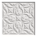 Intricate White Floral Carved Relief Design for Decorative Wall Art