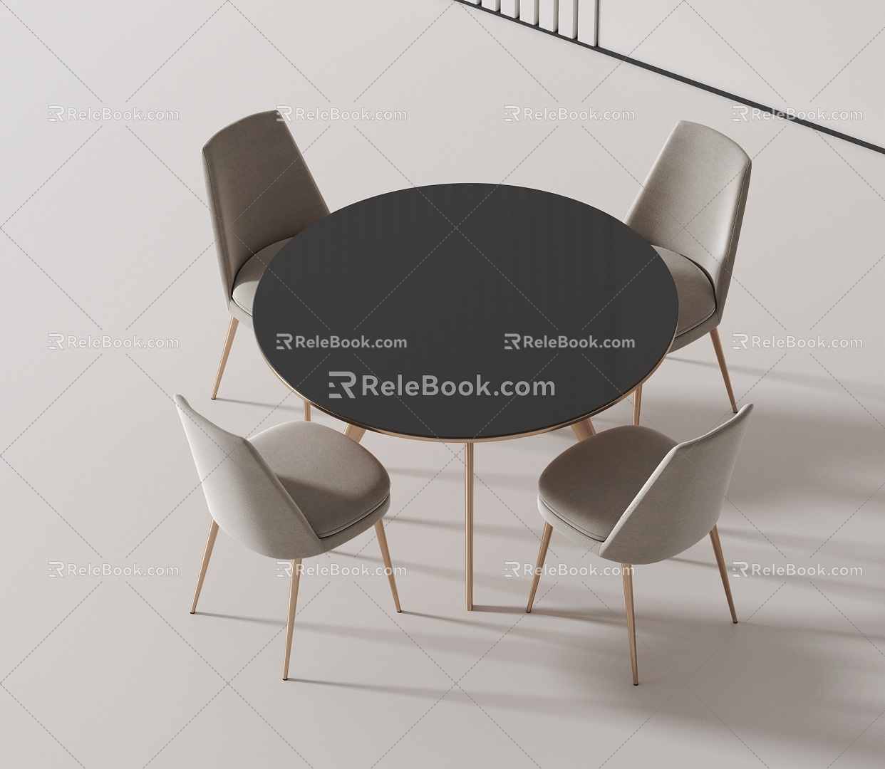 Modern leisure tables and chairs 3d model