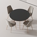 Modern leisure tables and chairs 3d model