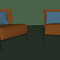 Modern single sofa 3d model