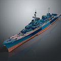 Modern Warship Ship Ship Warship 3d model