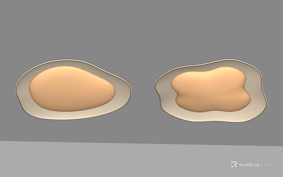 Contemporary Ceiling Lights With Oval And Irregular Shapes For Home Interior 3d model