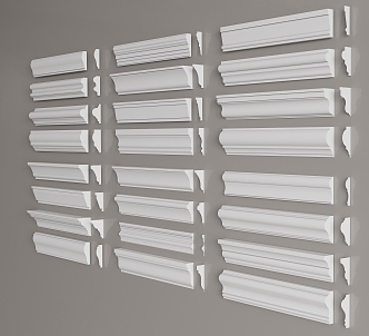 Modern gypsum line top corner line shade corner line 3d model