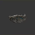 Natural Black Silver Crystal Mineral Stone Specimen With Shiny Surface And Geode Structure