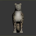 Decorative Standing Leopard Figurine With Beige Fur And Black Spots Design