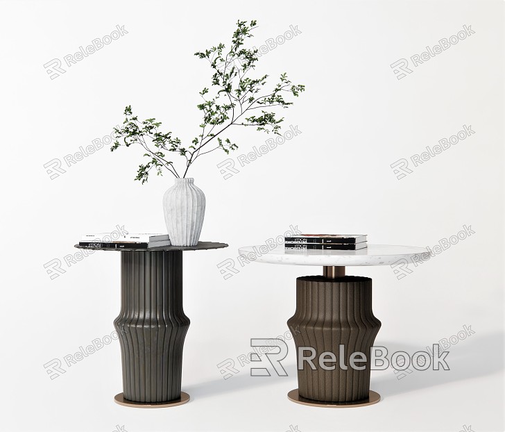 Modern Side Table Side Table Coffee Table Low Table Plant Vase Ornaments Coffee Table Round Coffee Table Round Side Table model