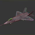 Aerospace Gray Fighter Jet Model With Streamlined Design And Detailed Military Features