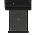 Black And White Standing Commercial Equipment With Control Panel And Brand Logo