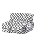 Gray Fabric Single Sofa With Straps And Metal Buckles Modern Design