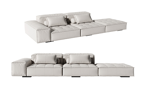 Modern Minotti three-seat sofa 3d model