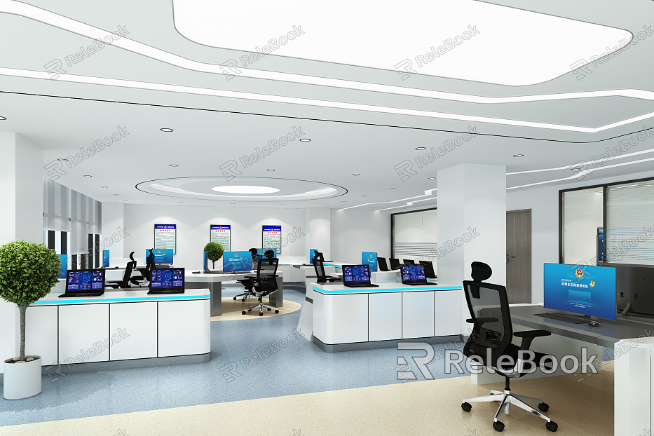 modern public office area network police office area model