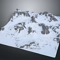 Snow Mountain Snow Rock Block Rock Block Rock Specimen Boulder Rock Stratum 3d model