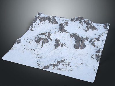 Snow Mountain Snow Rock Block Rock Block Rock Specimen Boulder Rock Stratum 3d model