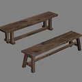 Retro Middle Ancient Other Stool Retro Dining Side Stool Middle Ancient 3d model