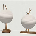 Small table lamp bedside lamp 3d model