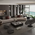 Modern Beige Sofa Coffee Table Set With Red Cushions Marble Top And Zebra Print Chair
