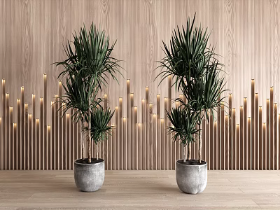 green plant potted plant 3d model