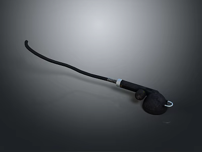 Black Long Handle Computer Cleaning Tool Designed For Keyboard And Screen Dust Removal 3d model