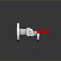 Industrial Metal Flange Valve With Red Handle And Secure Locking Mechanism